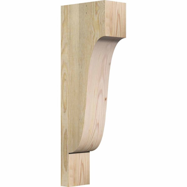 Ekena Millwork Newport Rough Sawn Corbel, Douglas Fir, 4"W x 8"D x 24"H COR04X08X24NEW00RDF - main
